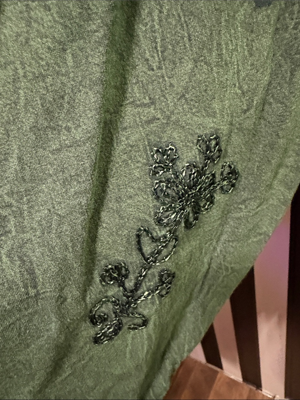 Women’s Green Tie-Front Harem Pants Hippie Whimsigoth Small/Medium 2-6/8 NWT New - Picture 3 of 10